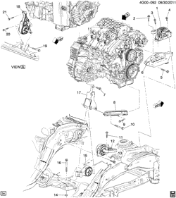 6-ЦИЛИНДРОВЫЙ ДВИГАТЕЛЬ Buick LaCrosse/Allure 2010-2010 G ENGINE & TRANSMISSION MOUNTING (LF1/3.0G, EXC ALL-WHEEL DRIVE F46)
