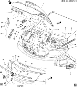 BODY MOLDINGS-SHEET METAL-REAR COMPARTMENT HARDWARE-ROOF HARDWARE Buick Regal 2013-2013 GR,GS REAR COMPARTMENT HARDWARE
