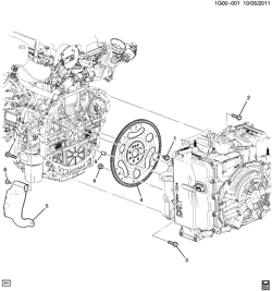 4-CYLINDER ENGINE Buick Regal 2014-2017 GP,GR,GS ENGINE TO TRANSMISSION MOUNTING (LTG/2.0X, AUTOMATIC M7U,M7W)
