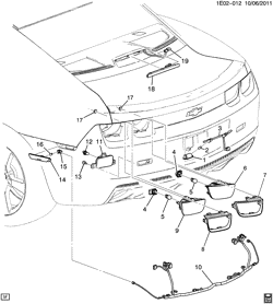 СТАРТЕР-ГЕНЕРАТОР-СИСТЕМА ЗАЖИГАНИЯ-ЭЛЕКТРООБОРУДОВАНИЕ-ЛАМПЫ Chevrolet Camaro Coupe 2011-2013 E37 LAMPS/REAR (EXC REAR TOW HOOKS VJR)
