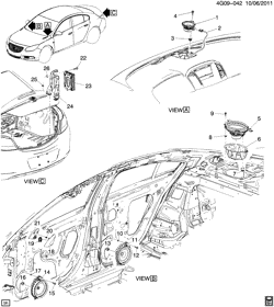 КРЕПЛЕНИЕ КУЗОВА-КОНДИЦИОНЕР-АУДИОСИСТЕМА Buick Regal 2013-2013 GR,GS AUDIO SYSTEM/SPEAKERS & AMPLIFIER(UQA)