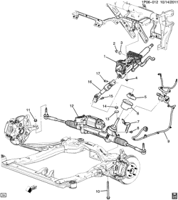 SUSPENSION AVANT-VOLANT Chevrolet Cruze (Carryover Model) 2016-2016 P69 SYSTÈME DE DIRECTION ET PIÈCES CONNEXES