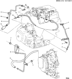 AUTOMATIC TRANSMISSION Chevrolet Lumina 1990-1994 W A/TRNS TV CABLE, OIL INDICATOR, MODULATOR PIPE & VENT