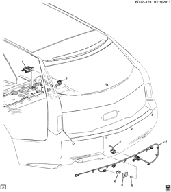 DÉMARREUR - ALTERNATEUR - ALLUMAGE - ÉLECTRIQUE - LAMPES Cadillac CTS Wagon 2012-2014 D35 SYSTÈME DE DÉTECTION/OBJET ARRIÈRE (ASS. AU STATIONNEMENT7)