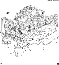 АВТОМАТИЧЕСКАЯ КОРОБКА ПЕРЕДАЧ Chevrolet Camaro Coupe 2013-2015 ES37-67 AUTOMATIC TRANSMISSION OIL COOLER PIPES-FRONT(MYD)