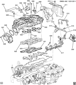MOTOR 4 CILINDROS Cadillac ATS 2014-2015 AC,AD,AG69 ENGINE ASM-3.6L V6 PART 5 MANIFOLDS & RELATED PARTS (LFX/3.6-3)