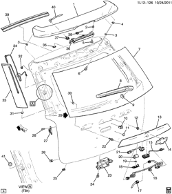 BODY MOLDINGS-SHEET METAL-REAR COMPARTMENT HARDWARE-ROOF HARDWARE Chevrolet Equinox 2010-2011 L LIFTGATE HARDWARE PART 2