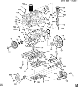 MOTOR 4 CILINDROS Buick Regal 2014-2017 GP,GR,GS ENGINE ASM-2.0L L4 PART 1 CYLINDER BLOCK & INTERNAL PARTS (LTG/2.0X)