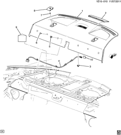 ОБЛИЦОВКА ЗАДНЕГО СИДЕНЬЯ-КОВРИК Chevrolet Camaro Coupe 2013-2013 E37 TRIM/BACK WINDOW SHELF (SPOILER D52)