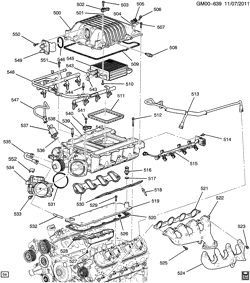 6-CYLINDER ENGINE Chevrolet Camaro Convertible 2013-2015 ES37-67 ENGINE ASM-6.2L V8 PART 5 MANIFOLDS & FUEL RELATED PARTS (LSA/6.2P)