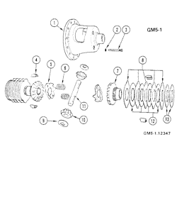 BRAKES-REAR AXLE-PROPELLER SHAFT-WHEELS Buick Electra 1982-1983 C DIFFERENTIAL/LOCKING (EATON)