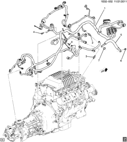DÉMARREUR - ALTERNATEUR - ALLUMAGE - ÉLECTRIQUE - LAMPES Chevrolet Camaro Convertible 2013-2015 ES37-67 WIRING HARNESS/ENGINE (LSA/6.2P)