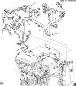 STARTER-GENERATOR-IGNITION-ELECTRICAL-LAMPS Chevrolet Malibu 2013-2015 GC,GD WIRING HARNESS/ENGINE (LTG/2.0X)