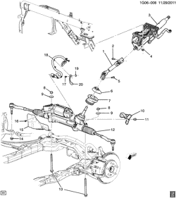 FRONT SUSPENSION-STEERING Chevrolet Malibu 2013-2013 G STEERING SYSTEM & RELATED PARTS (LTG/2.0X,LCV/2.5A)