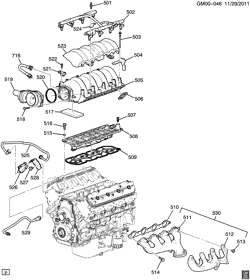 6-ЦИЛИНДРОВЫЙ ДВИГАТЕЛЬ Chevrolet Camaro Convertible 2011-2015 ES37-67 ENGINE ASM-6.2L V8 PART 5 MANIFOLDS & RELATED PARTS (L99/6.2J)