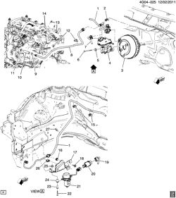 6-SPEED MANUAL TRANSMISSION Buick Regal 2011-2011 GL BRAKE BOOSTER & MASTER CYLINDER MOUNTING (LAF/2.4C)