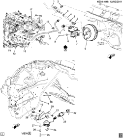 6-СКОРОСТНАЯ МЕХАНИЧЕСКАЯ КОРОБКА ПЕРЕДАЧ Chevrolet Impala (New Model) 2014-2014 GX,GY69 BRAKE BOOSTER & MASTER CYLINDER MOUNTING (LUK/2.4R)