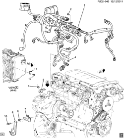 LÂMPADAS-ELÉTRICAS-IGNIÇÃO-GERADOR-MOTOR DE ARRANQUE Chevrolet Sonic Hatchback (Canada and US) 2013-2016 JV,JW,JY48 WIRING HARNESS/ENGINE (LUV/1.4B)