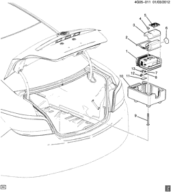 ТОРМОЗА-ЗАДНИЙ МОСТ-КАРДАННЫЙ ВАЛ-КОЛЕСА Buick LaCrosse/Allure 2011-2013 GB,GM,GT TIRE INFLATOR (SPARE WHEEL DELETE 6Y4)