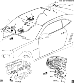 INSTALACIÓN DE LA CARROCERÍA-AIRE ACONDICIONADO-AUDIO/ENTRETENIMIENTO Chevrolet Camaro Coupe 2013-2015 E37 SISTEM COMUNICACIÓN ONSTAR(UE1)