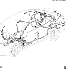CÂBLAGE DE CARROSSERIE-GARNITURE DE TOIT Chevrolet Malibu Limited (Carryover Model) 2014-2016 GB,GC,GD FAISCEAU DE FILS/CARROSSERIE