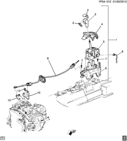 АВТОМАТИЧЕСКАЯ КОРОБКА ПЕРЕДАЧ Chevrolet Cruze (Carryover Model) 2015-2016 P69 SHIFT CONTROL/AUTOMATIC TRANSMISSION (MH8)
