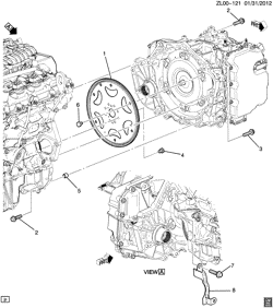 MOTOR 4 CILINDROS Chevrolet Captiva Sport (Canada and US) 2012-2015 LR ENGINE TO TRANSMISSION MOUNTING (LFW/3.0-5)