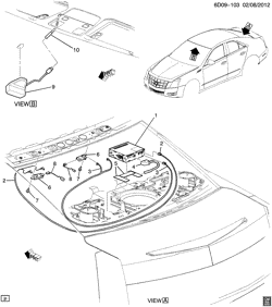 BODY MOUNTING-AIR CONDITIONING-AUDIO/ENTERTAINMENT Cadillac CTS Sedan 2008-2008 DM69 INFOTAINMENT SYSTEM (U2X,U2Y)