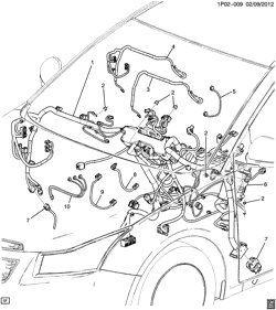 СТАРТЕР-ГЕНЕРАТОР-СИСТЕМА ЗАЖИГАНИЯ-ЭЛЕКТРООБОРУДОВАНИЕ-ЛАМПЫ Chevrolet Cruze (Carryover Model) 2011-2016 P69 WIRING HARNESS/INSTRUMENT PANEL