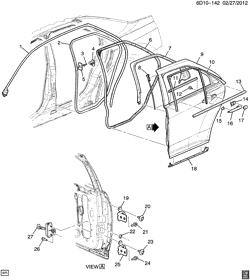 WINDSHIELD-WIPER-MIRRORS-INSTRUMENT PANEL-CONSOLE-DOORS Cadillac STS 2008-2011 D29 DOOR HARDWARE/REAR PART 1