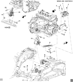 6-CYLINDER ENGINE Buick LaCrosse/Allure 2012-2016 GB,GM ENGINE & TRANSMISSION MOUNTING (LUK/2.4R)