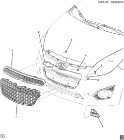 LUBRIFICAÇÃO - ARREFECIMENTO - GRADE DO RADIADOR Chevrolet Spark 2013-2015 CV48 GRILLE/RADIATOR (EXC FOG-LAMP T3Y)