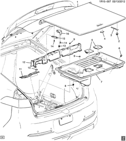 REAR SEAT TRIM-CARPET Chevrolet Volt 2013-2015 R COMPARTMENT TRIM/REAR PART 2