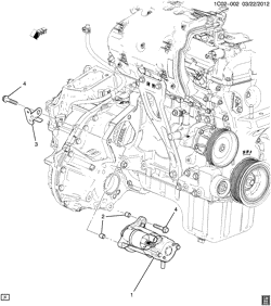 СТАРТЕР-ГЕНЕРАТОР-СИСТЕМА ЗАЖИГАНИЯ-ЭЛЕКТРООБОРУДОВАНИЕ-ЛАМПЫ Chevrolet Spark 2013-2015 CV48 STARTER MOTOR MOUNTING