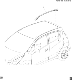 BODY MOLDINGS-SHEET METAL-REAR COMPARTMENT HARDWARE-ROOF HARDWARE Chevrolet Spark 2013-2015 CV48 LUGGAGE CARRIER