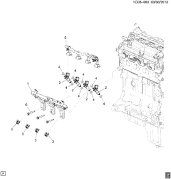 FUEL SYSTEM-EXHAUST-EMISSION SYSTEM Chevrolet Spark 2013-2015 CV48 FUEL INJECTOR RAIL (LL0/1.2-9)