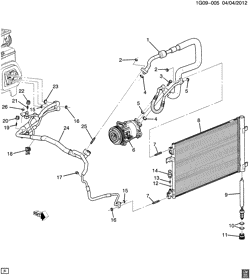 BODY MOUNTING-AIR CONDITIONING-AUDIO/ENTERTAINMENT Chevrolet Malibu 2013-2013 G A/C REFRIGERATION SYSTEM (LTG/2.0X,LCV/2.5A)