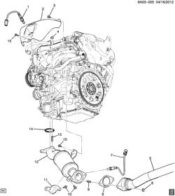 FUEL SYSTEM-EXHAUST-EMISSION SYSTEM Cadillac ATS 2013-2013 A EXHAUST SYSTEM/FRONT (LCV/2.5A)
