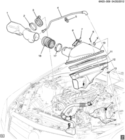 FUEL SYSTEM-EXHAUST-EMISSION SYSTEM Cadillac ATS Coupe 2015-2015 AC,AD,AG47 AIR INTAKE SYSTEM (LFX/3.6-3, NU6)