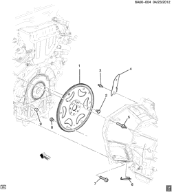 MOTOR 4 CILINDROS Cadillac ATS 2014-2015 AC,AD,AG69 ENGINE TO TRANSMISSION MOUNTING (LFX/3.6-3, AUTOMATIC MYA)