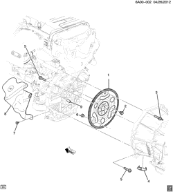 4-CYLINDER ENGINE Cadillac ATS 2014-2015 AB,AC,AD,AG69 ENGINE TO TRANSMISSION MOUNTING (LCV/2.5A, LTG/2.0X, AUTOMATIC MYA)