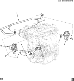 FUEL SYSTEM-EXHAUST-EMISSION SYSTEM Cadillac ATS 2013-2013 A A.I.R. PUMP & RELATED PARTS (LCV/2.5A, EMISSION NU6)