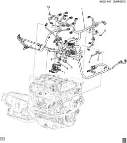 STARTER-GENERATOR-IGNITION-ELECTRICAL-LAMPS Cadillac ATS 2013-2013 A WIRING HARNESS/ENGINE (LCV/2.5A, AUTOMATIC MYA)