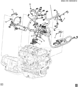 LÂMPADAS-ELÉTRICAS-IGNIÇÃO-GERADOR-MOTOR DE ARRANQUE Cadillac CTS Sedan 2014-2017 AF,AK,AL69 WIRING HARNESS/ENGINE (LTG/2.0X)