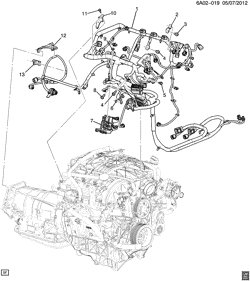LÂMPADAS-ELÉTRICAS-IGNIÇÃO-GERADOR-MOTOR DE ARRANQUE Cadillac ATS Sedan 2014-2015 AC,AD,AG69 WIRING HARNESS/ENGINE (LFX/3.6-3)