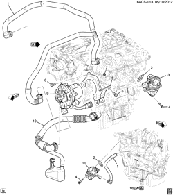 SISTEMA DE COMBUSTÍVEL-ESCAPE-SISTEMA DE EMISSÕES Cadillac ATS 2014-2014 AC,AD,AG69 A.I.R. PUMP & RELATED PARTS (LFX/3.6-3, EMISSION NU6)