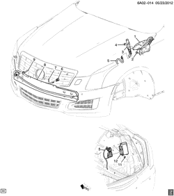 LÂMPADAS-ELÉTRICAS-IGNIÇÃO-GERADOR-MOTOR DE ARRANQUE Cadillac ATS Coupe 2015-2017 AB,AC,AD,AG47 PEDESTRIAN PROTECTION SYSTEM (B3T)