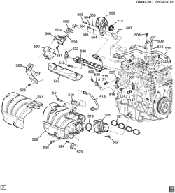 6-CYLINDER ENGINE Cadillac ATS Coupe 2015-2017 AB,AC,AD,AG47 ENGINE ASM-2.0L L4 PART 5 INTAKE MANIFOLD & FUEL RELATED PARTS (LTG/2.0X)
