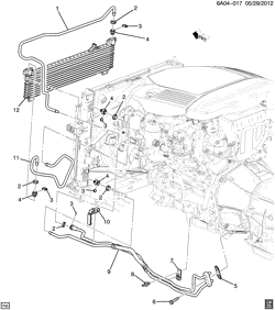 TRANSMISSÃO MANUAL 4 MARCHAS Cadillac ATS 2013-2013 A AUTOMATIC TRANSMISSION OIL COOLER PIPES (AUTOMATIC MYA, OIL COOLING KC4)