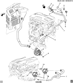 FUEL SYSTEM-EXHAUST-EMISSION SYSTEM Chevrolet Equinox 2013-2015 LF,LH,LJ A.I.R. PUMP & RELATED PARTS (LEA/2.4K)